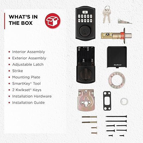 Miniatura 8 de Kwikset SmartCode 260 - Pestillo de Seguridad Electrónico de Entrada sin Llave con Teclado para Puerta con Bloqueo Automático, Códigos de Usuario