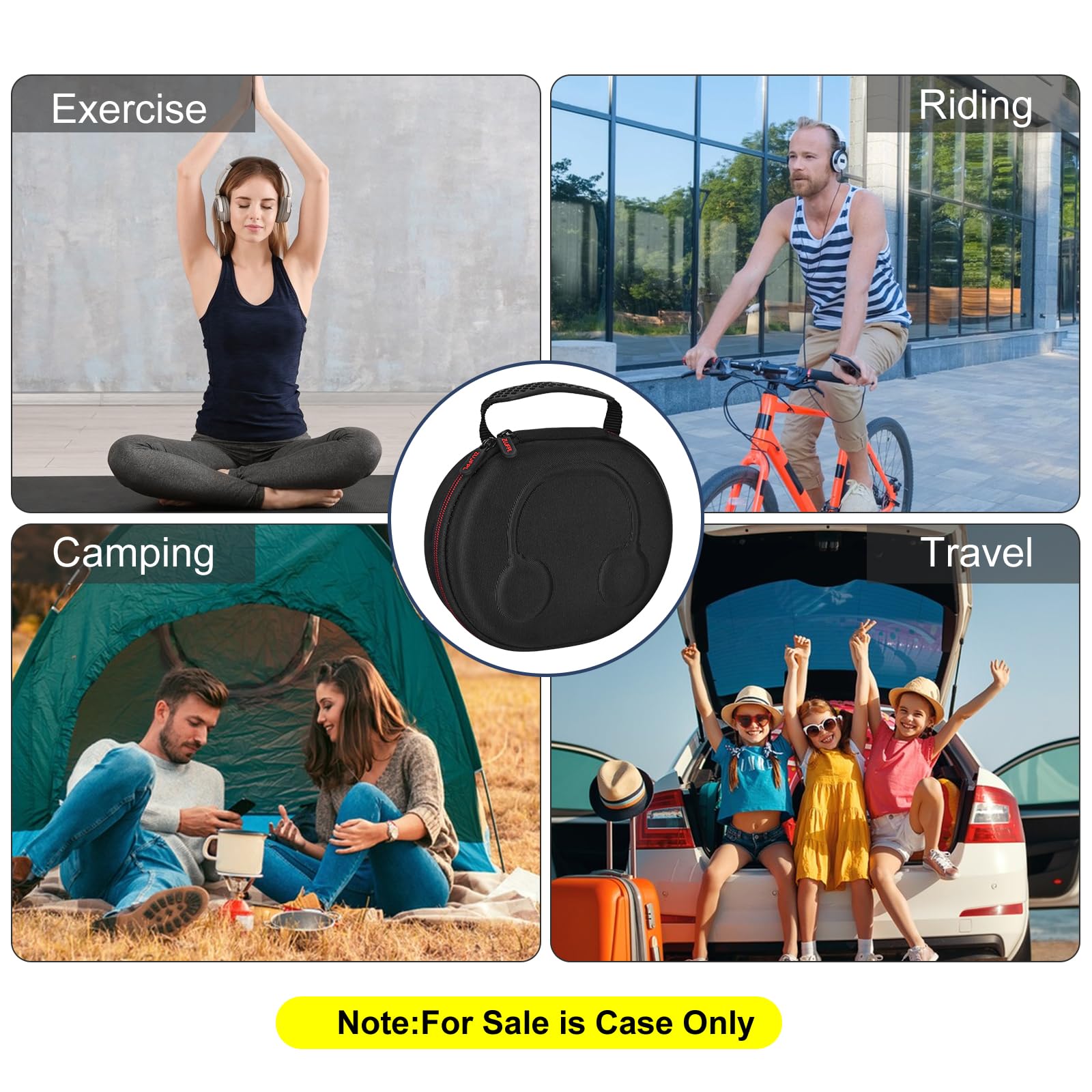 Custodia per cuffie, custodia rigida in EVA per cuffie wireless Bluetooth JBL Live 400BT/460NC e JBL Tune 500BT/510BT/660NC/600 BTNC/570BT (grigio)