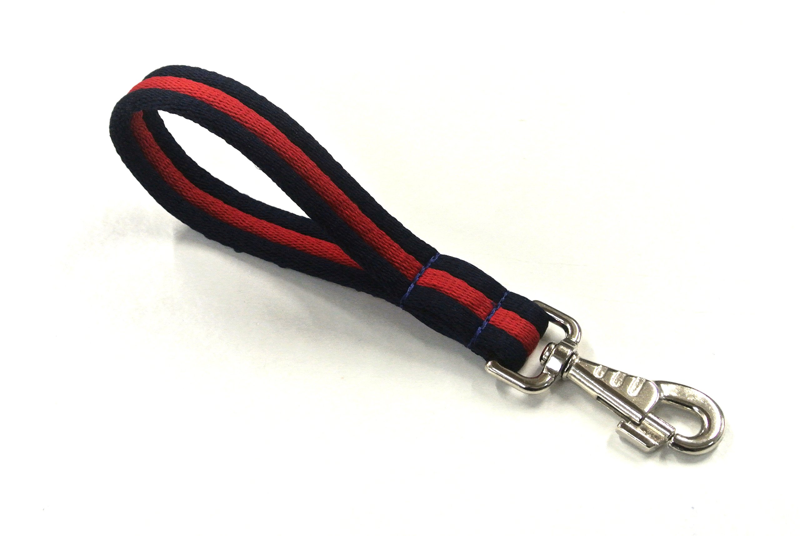 10" Short Close Control Dog Training Lead Leash 25mm Soft Air Webbing Traffic Walking Lead (10", Navy/Red) โ image 1