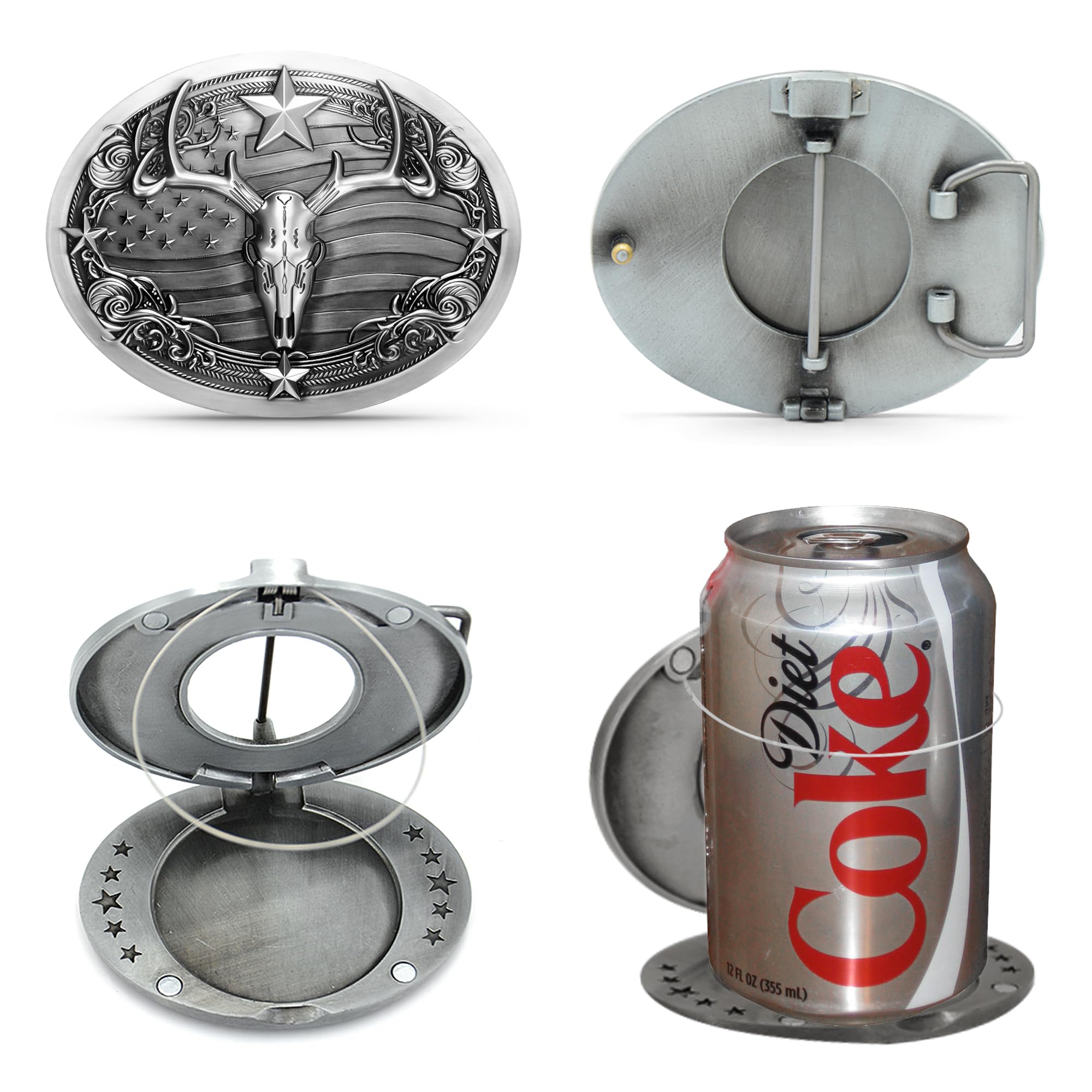 Fibbia per cintura porta birra: grande cervo, fibbia per cintura da uomo, cowboy, birra, da uomo, fibbia per cintura da uomo, fibbia texana da uomo stile western, grandi fibbie per cinture da uomo