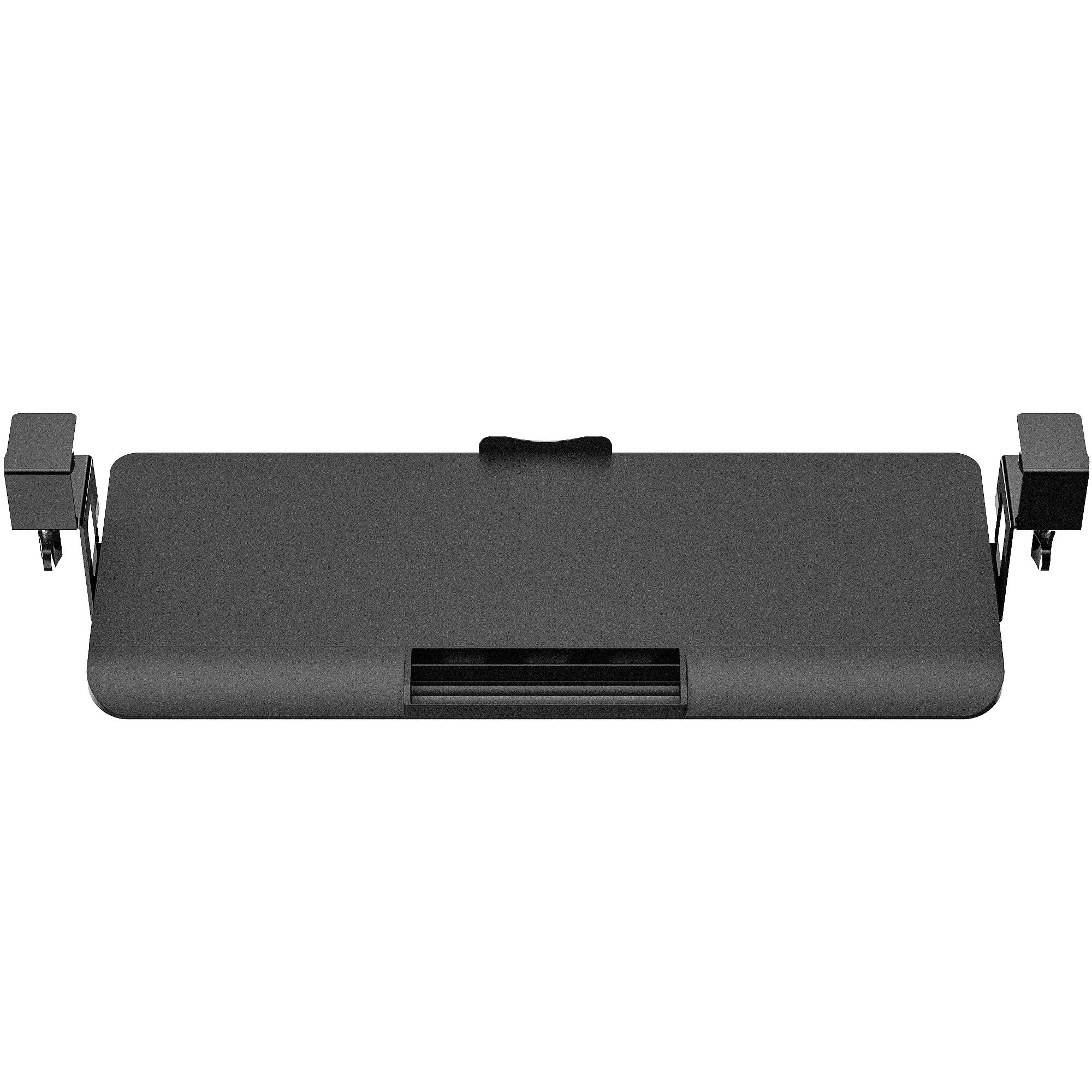 Tastaturablage, Unter dem Schreibtisch Ausziehbar mit C Klemme Groß Format, Standfest Schiebbarer Tastaturständer, (25,6 Zoll x 10,0 Zoll), Muskelermüdung Lindern, Geeignet für Arbeit/Spiele