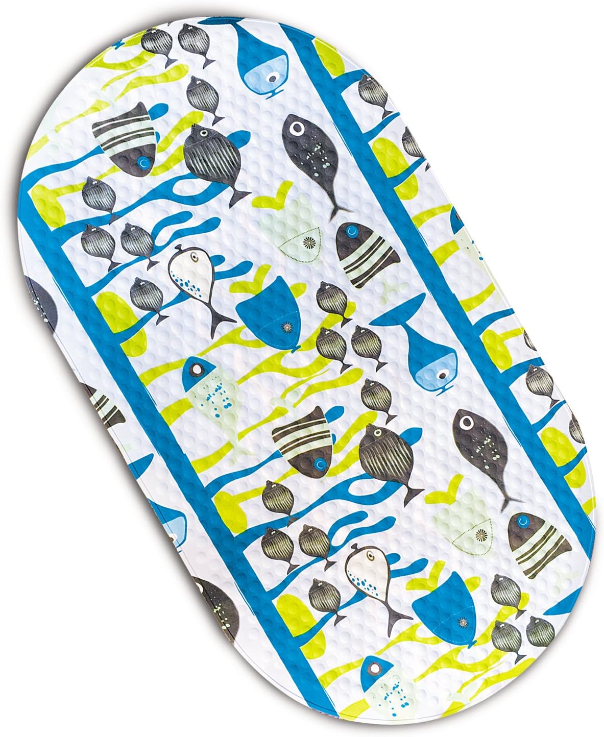 6Space Colorful Sea Fish Doormat Oval Bath mat Non Slip