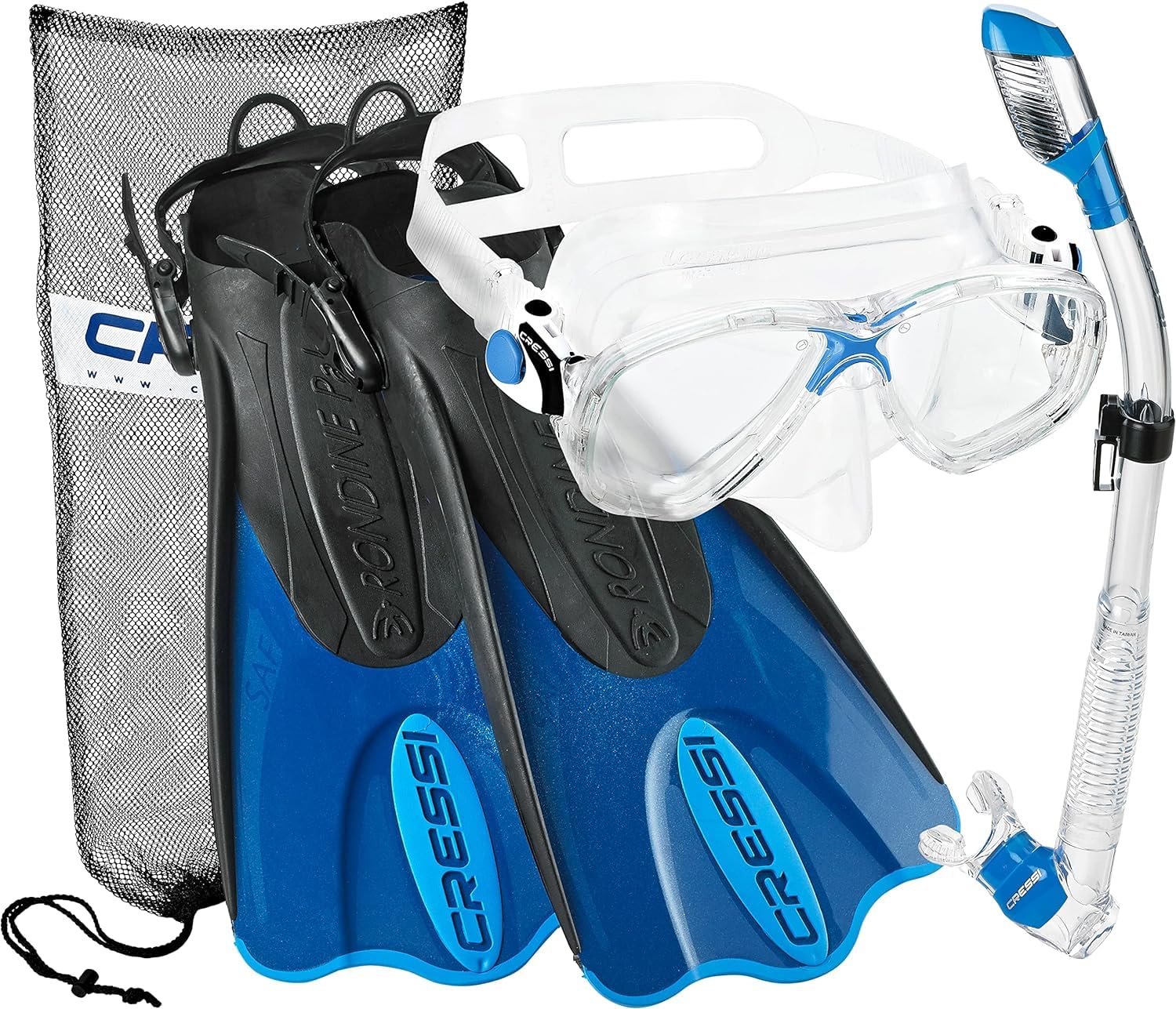 Conjunto de aletas y máscara de buceo Cressi