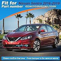 Vista 3 de Cubierta de gancho de remolque para parachoques delantero, tapa de ojo de remolque para Nissan Sentra 2016 2017 2018 2019 622A03YU0H 622A0-3YU0H