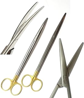 2 TC GERMAN STEEL METZENBAUM Scissors 9 inches Straight plus Curved Surgical Instruments