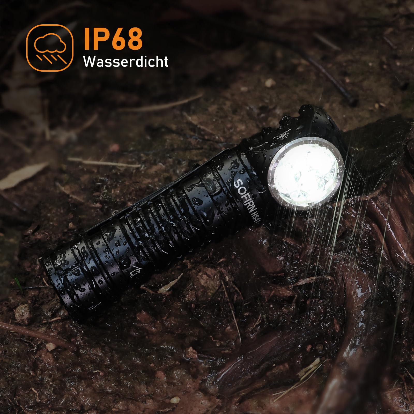 Sofirn HS41 Stirnlampe LED Wiederaufladbar 4000 Lumen, Stufenlos Dimmbar Kopflampe Stirnlampe, 325 m Reichweite, Magnetfuß, IP68 Wasserdicht – Für Camping, Werkstatt, Arbeit