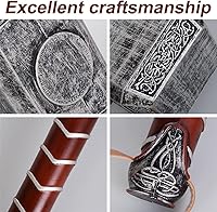 Vista 3 de Martillo de Halloween, armas de cosplay, hacha de espuma de batalla de poliuretano, ideal para regalo de cumpleaños LARP