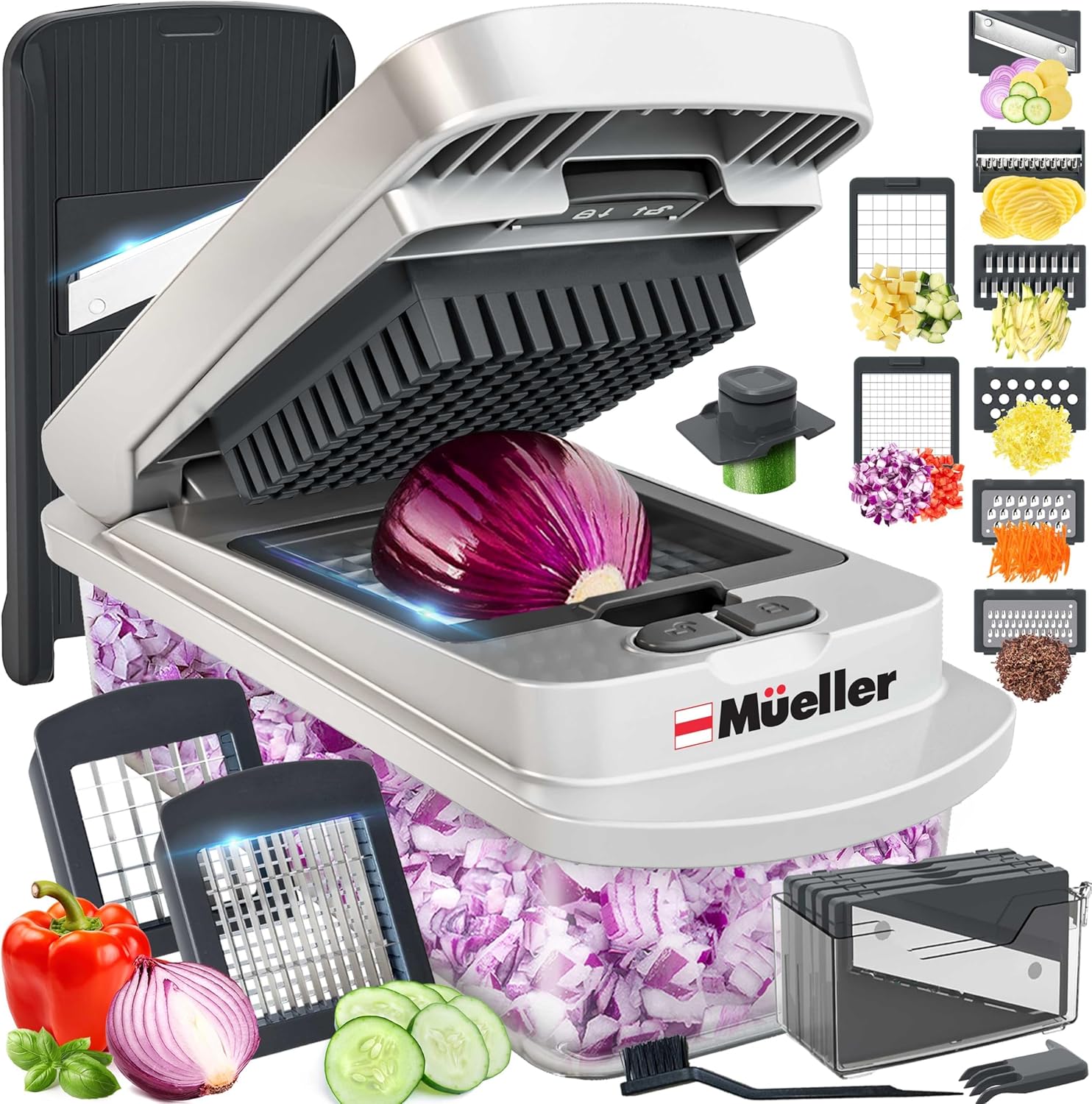 Mueller The Real Original Pro Chopper since 2013 Vegetable Chopper Mandoline Slicer