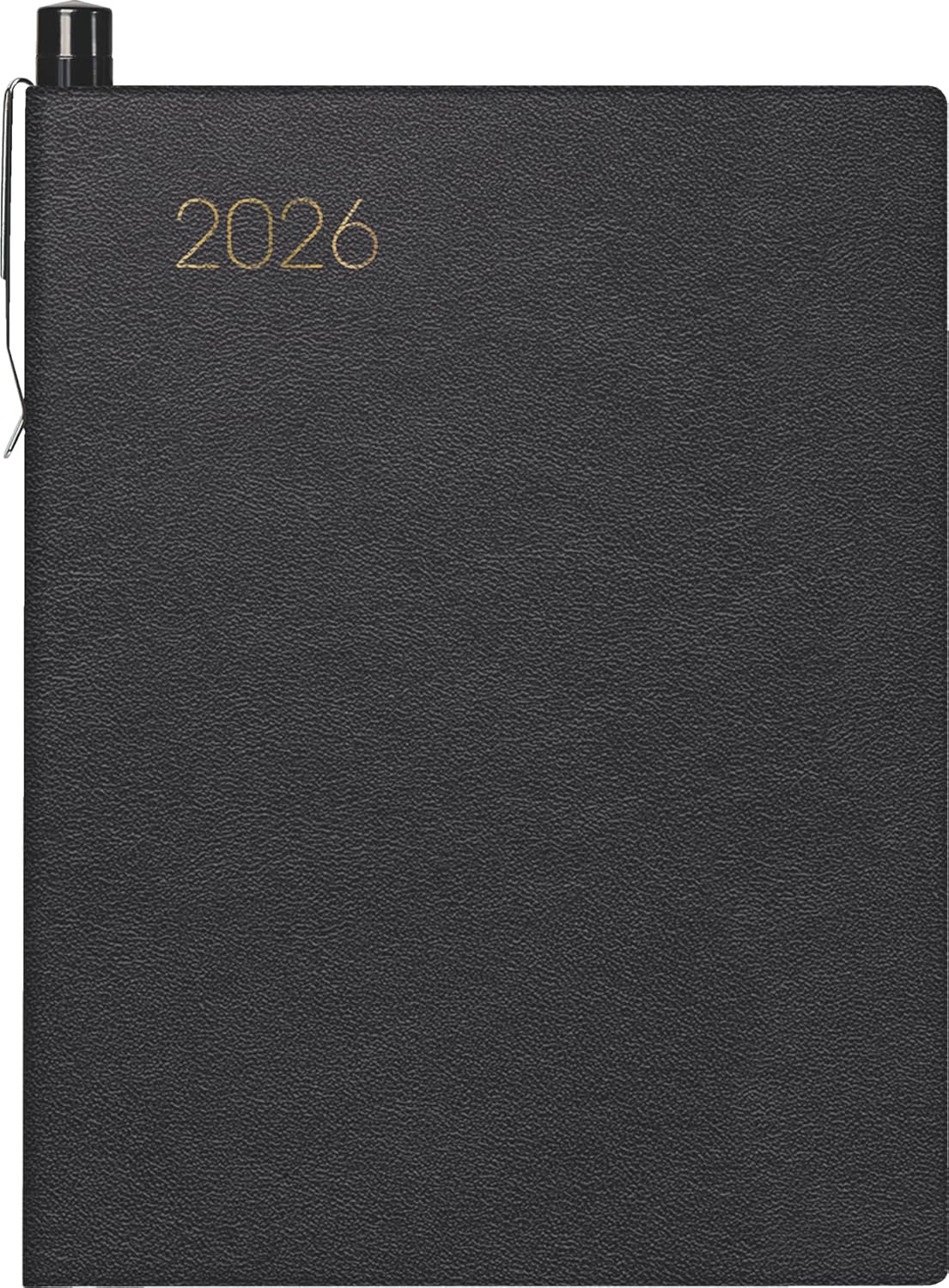 BRUNNEN Pocket Calendar Model 713 2026 | A7, Leather, Black