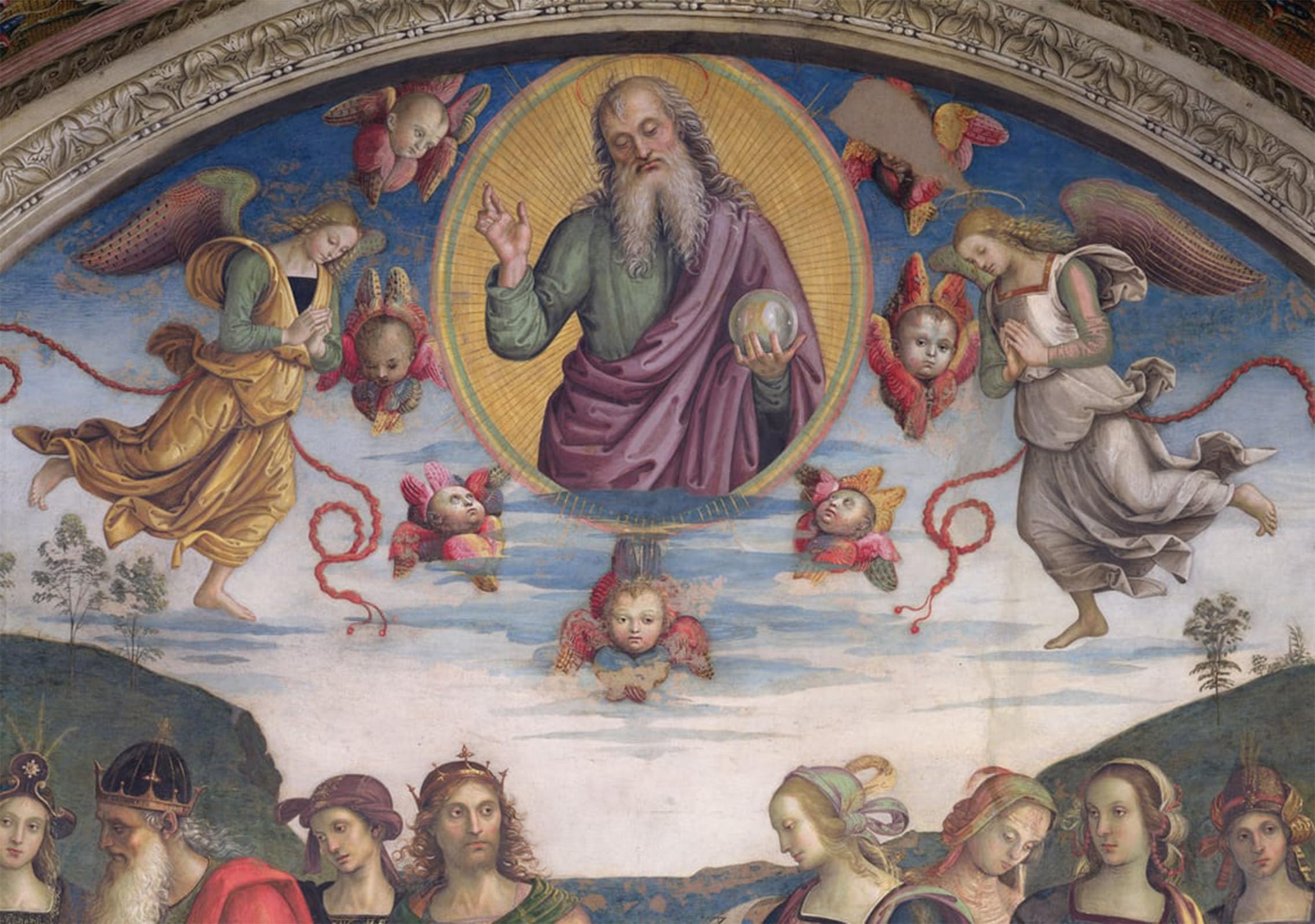 POSTERIIk Vintage Print Pop Art Landscape Artwork the Eternal Father in Glory with Prophets by Pietro Perugino Art Prints for Office Home Decor 60x90cm
