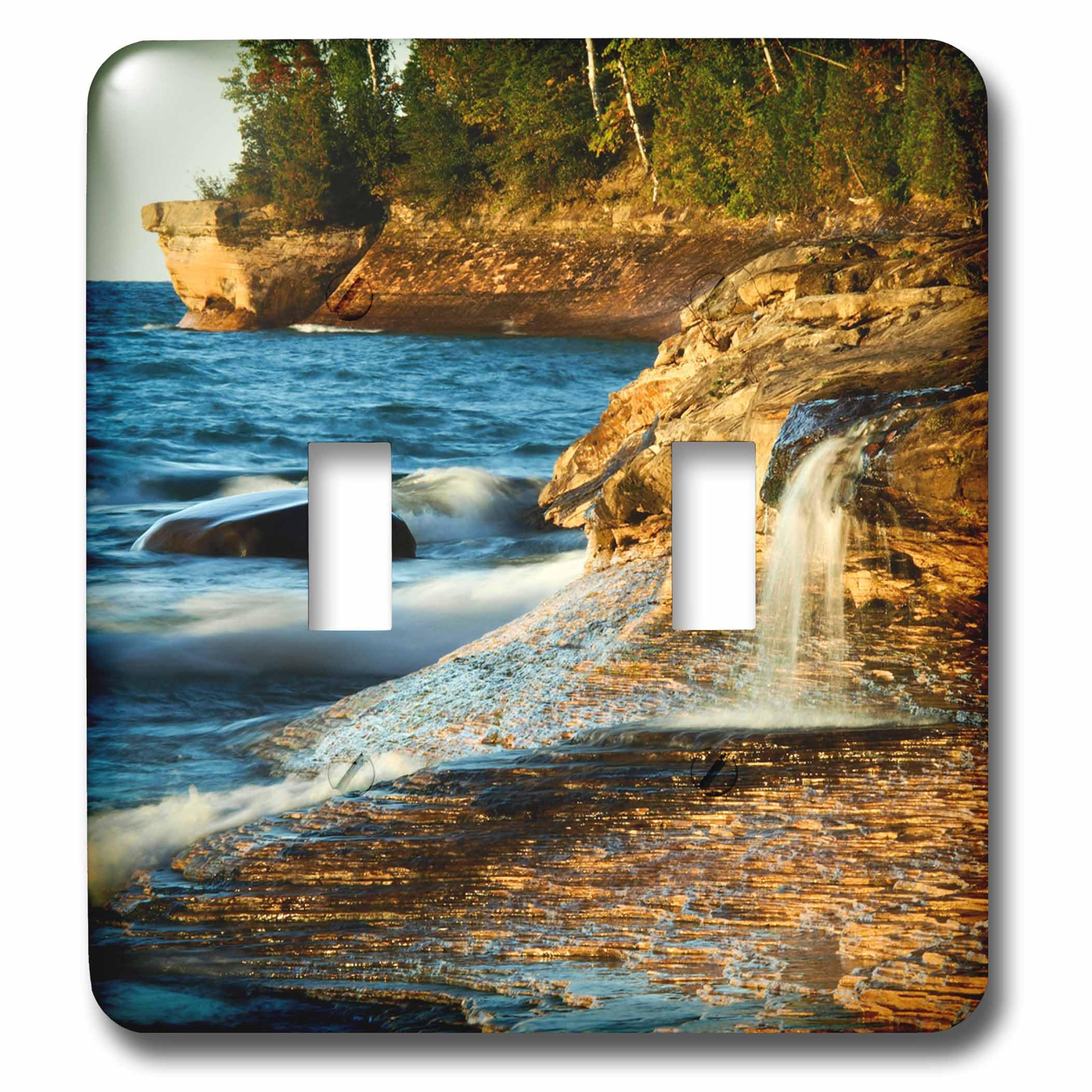 Petite cascade lac Supérieur Michigan : décor multicolore 3D Rose lsp_230978_2