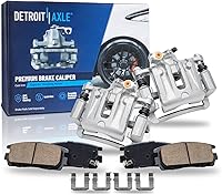 Vista 1 de Detroit Axle - Kit de freno trasero para Chevy Equinox Captiva Sport GMC Terrain Pontiac Torrent Saturn Vue Pinzas de freno de disco con soportes