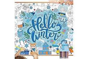 HOWAF Christmas Coloring Sheets with Paint Pens