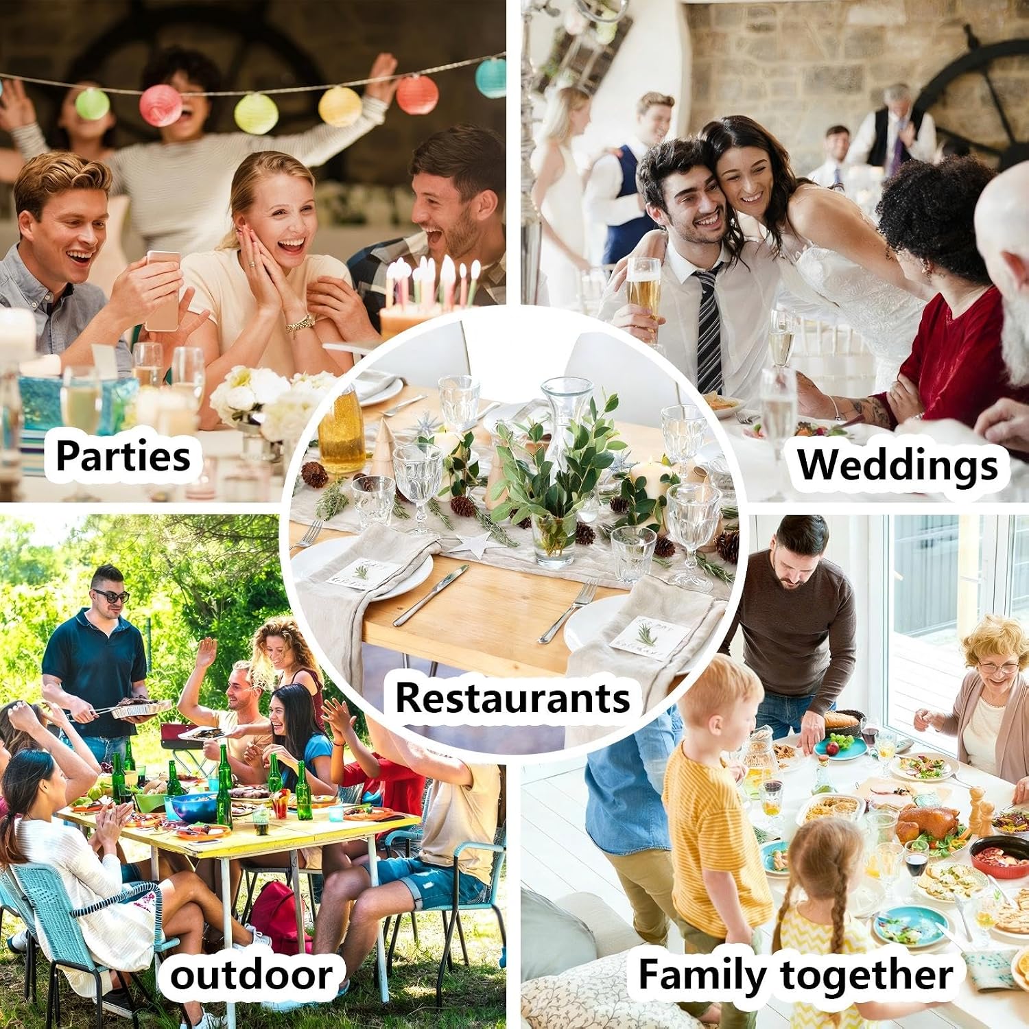 Napkin Bands, Paper Napkin Rings Self-Adhesive 2500 Pcs