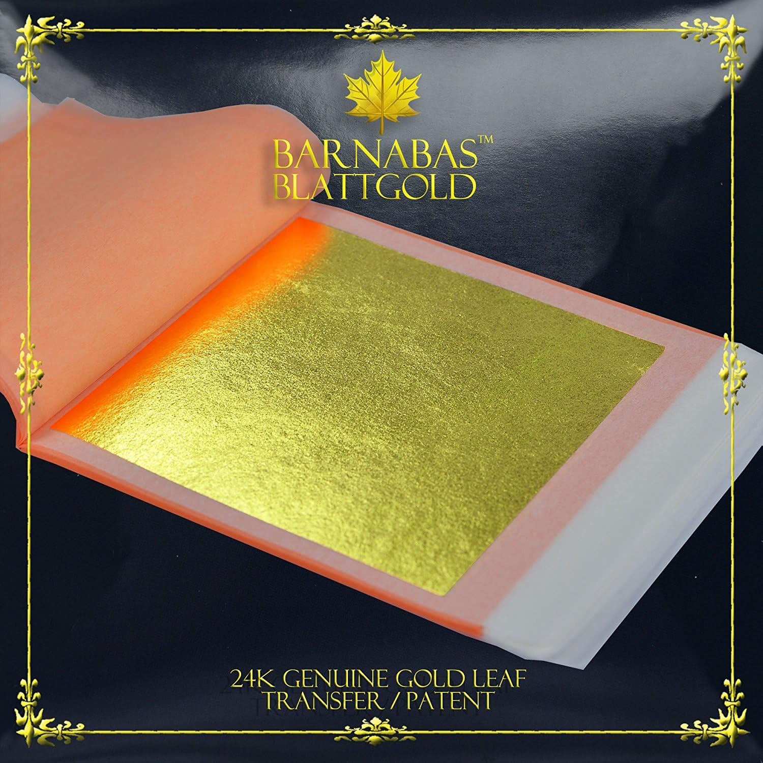 Barnabas Blattgold 24k Gold Leaf Real Gold Leaf Sheets 3.