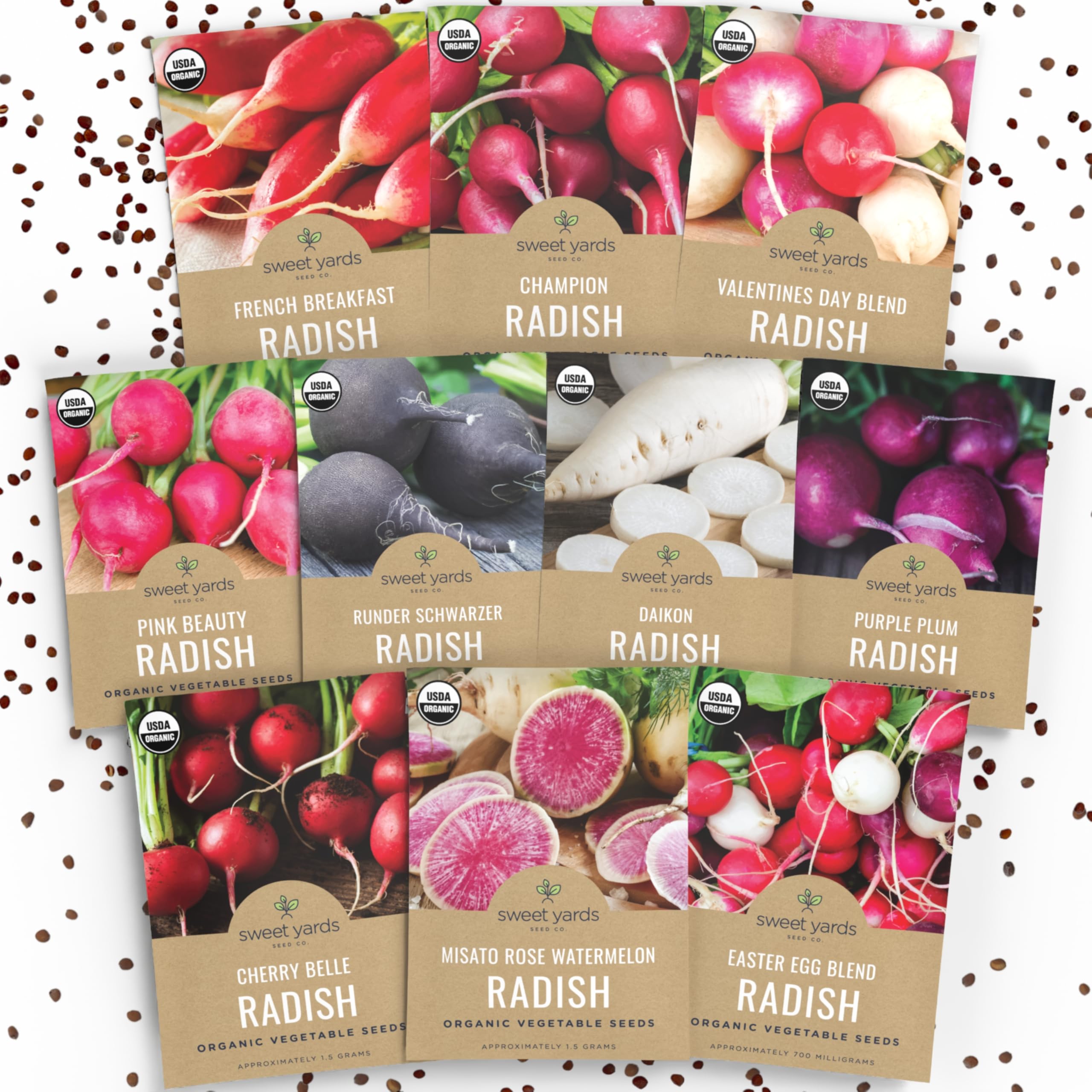 Sweet Yards Organic Radish variety pack