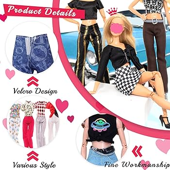 Amazon.co.jp: バービー人形用の人形服とアクセサリー30点、11.5