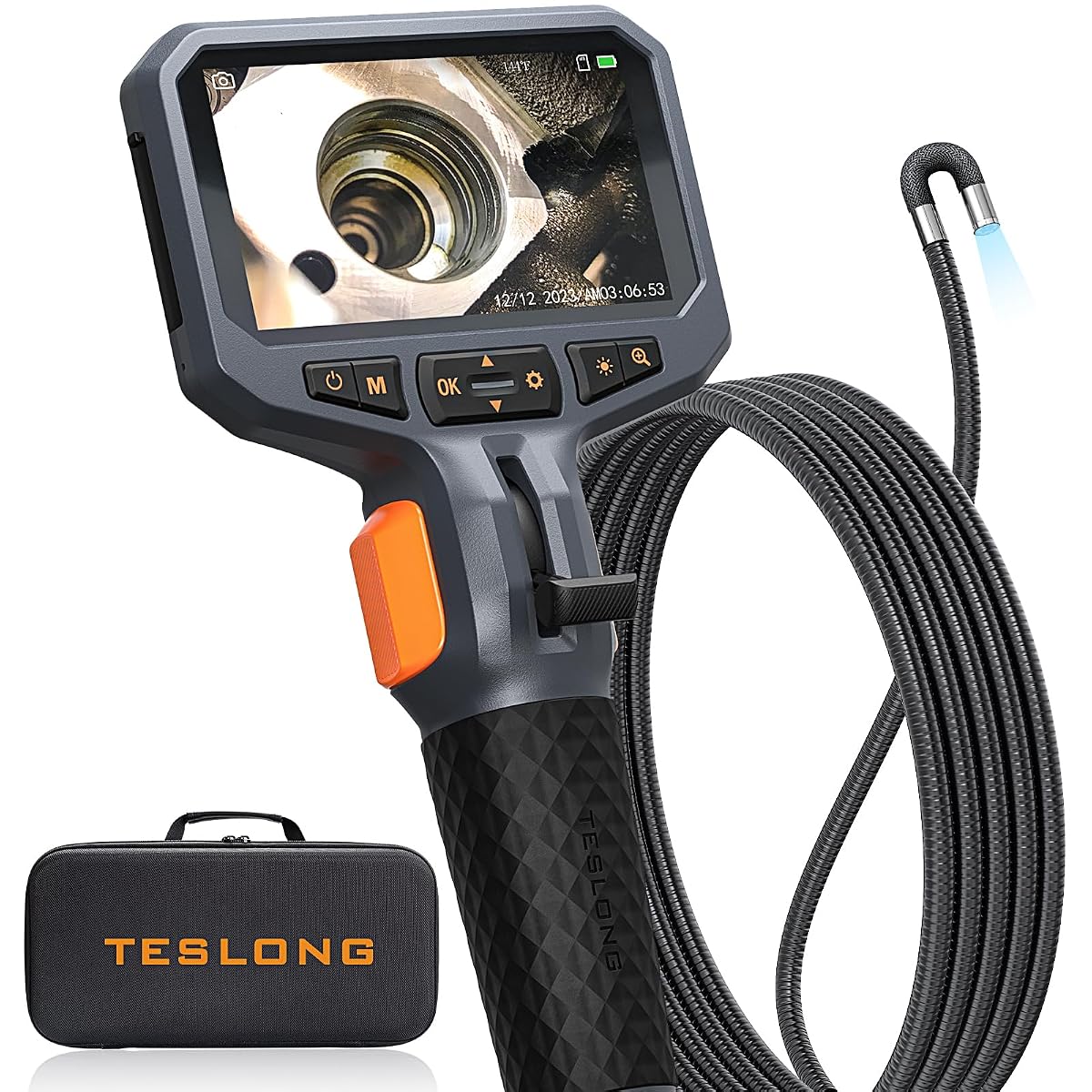 Teslong 10FT Articulating Borescope for Mechanic Automotive HVAC Wall Drain