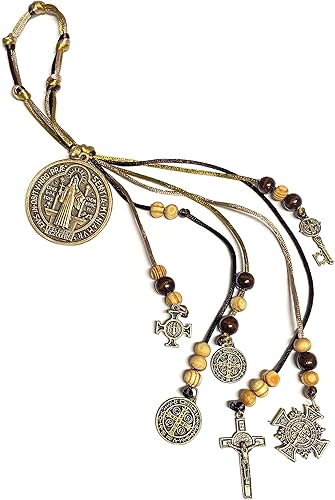 Miniatura 3 de Trendzeen Bendición de la casa católica de San Benito con tarjeta de San Benito de Nursia, oración del Señor  Santo patrón de Europa San Benito