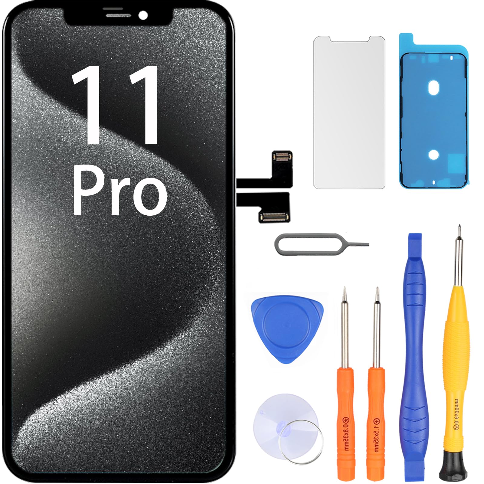 LL TRADER Schermo per iPhone 11 Pro LCD 5.8" Schermo di Ricambio FHD Touch Screen 3D Touch Digitizer Telaio Montaggio e Kit di riparazione 2026