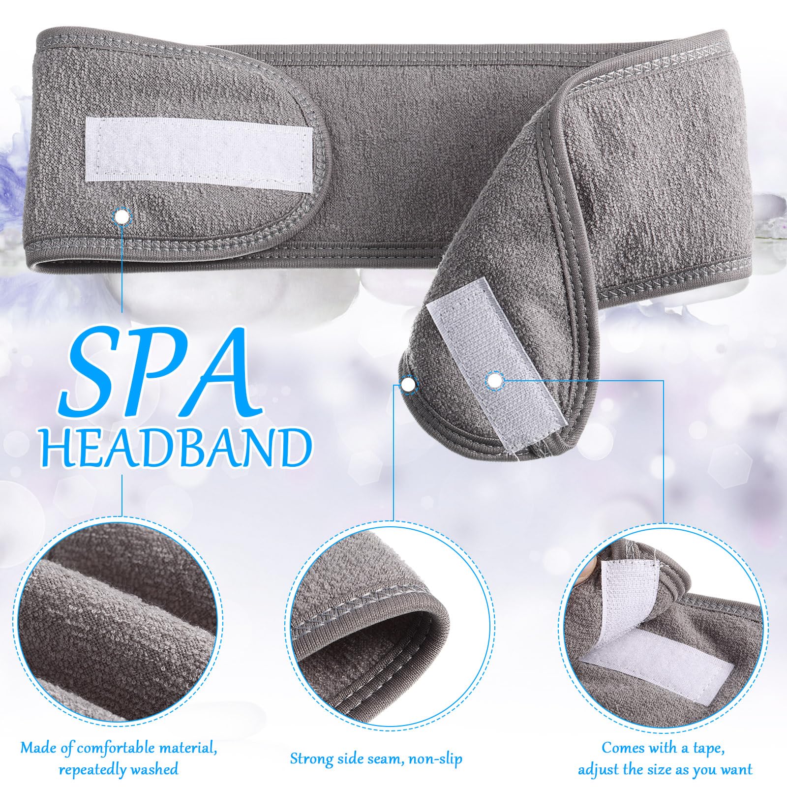 Amazon.com : Hoteam 30 Pack Spa Headband Facial Esthetician  display picture 2
