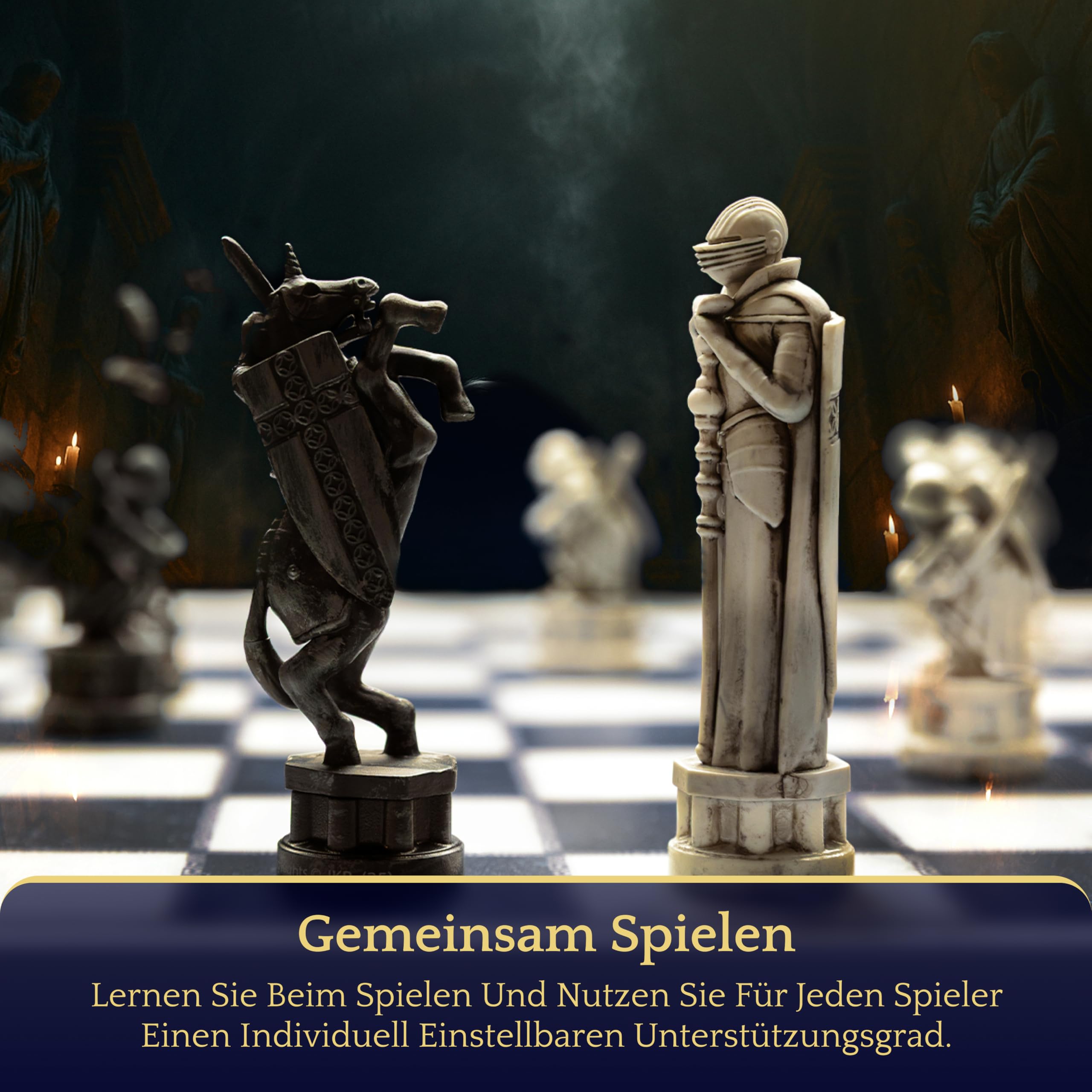 Harry Potter Elektronisches Schachspiel – GoChess Mini Wizard. Leuchtendes Schachset für Kinder & Erwachsene, alle Spielstärken, mit Online-App. Perfekt für Harry-Potter-Fans
