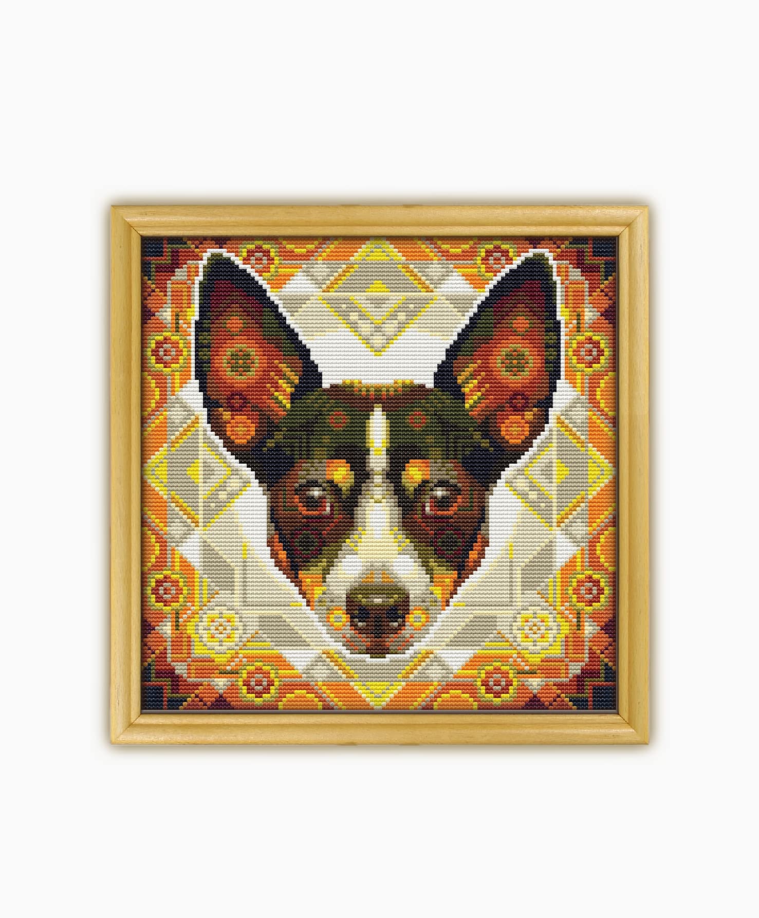 Mandala Rat Terriers CS2137-1 - Counted Cross Stitch Pattern. Only Printed Pattern Inside. No Fabric, Threads, Needles, Hoops.