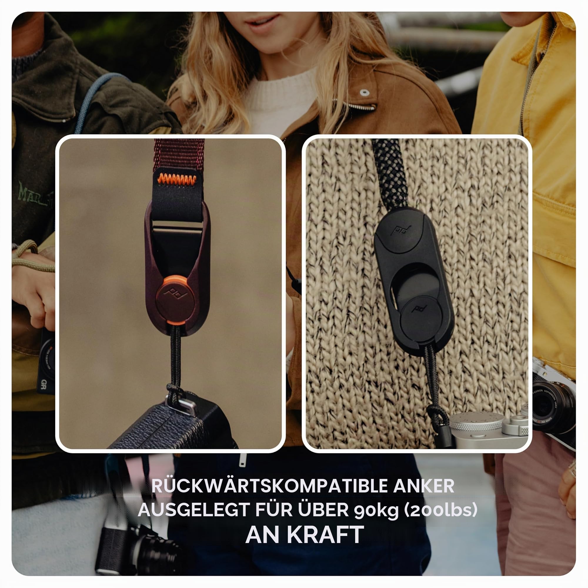 Peak Design Form Cuff Seil Kamera Handschlaufe, Ozean, kompatibel mit DSLR, 90.7 kg Kapazität, Kameragurte für Fotografen