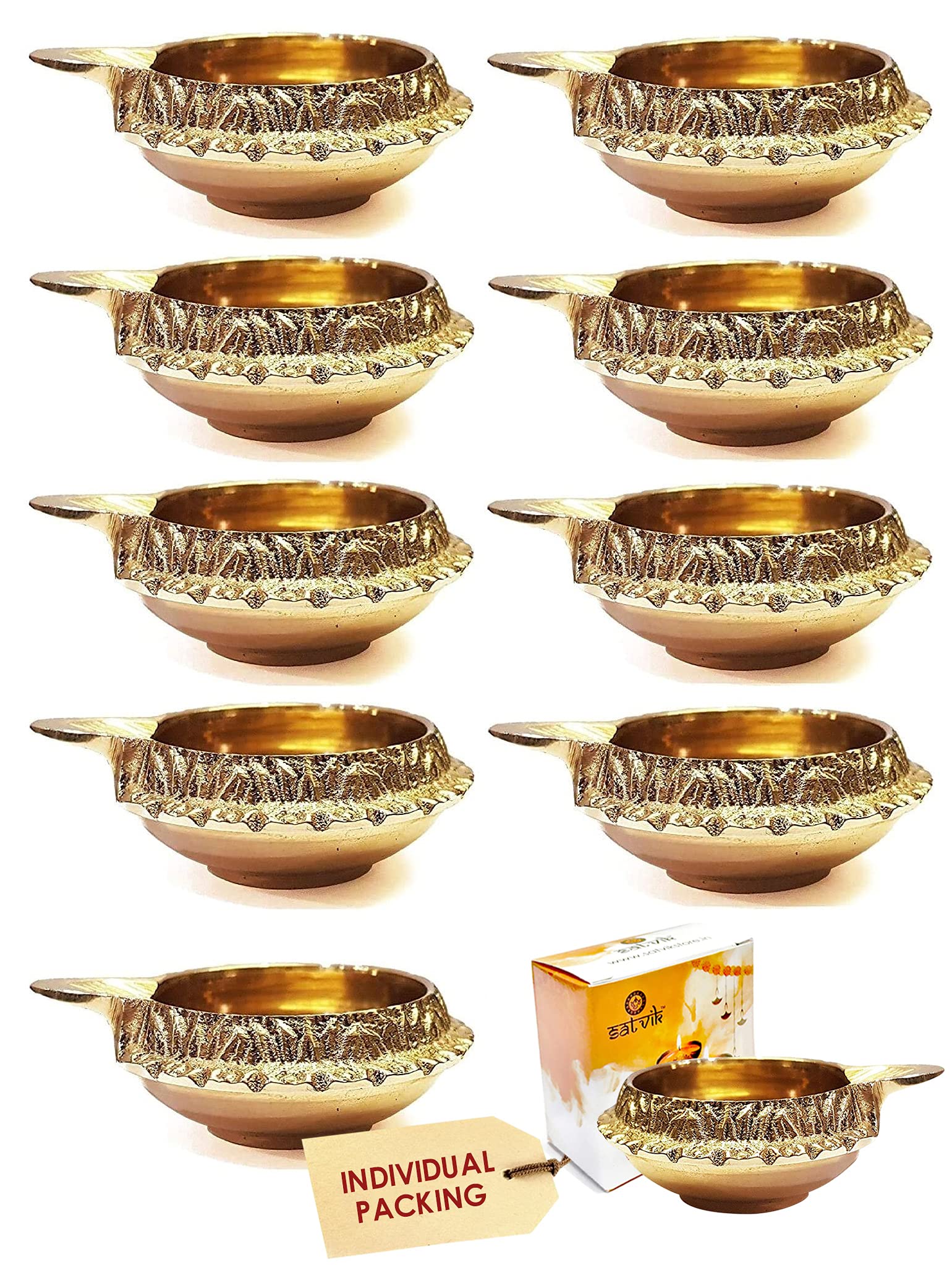 Buy SATVIK 10 Pc Kuber Diya for Diwali Decoration. Handmade Oil Lamp