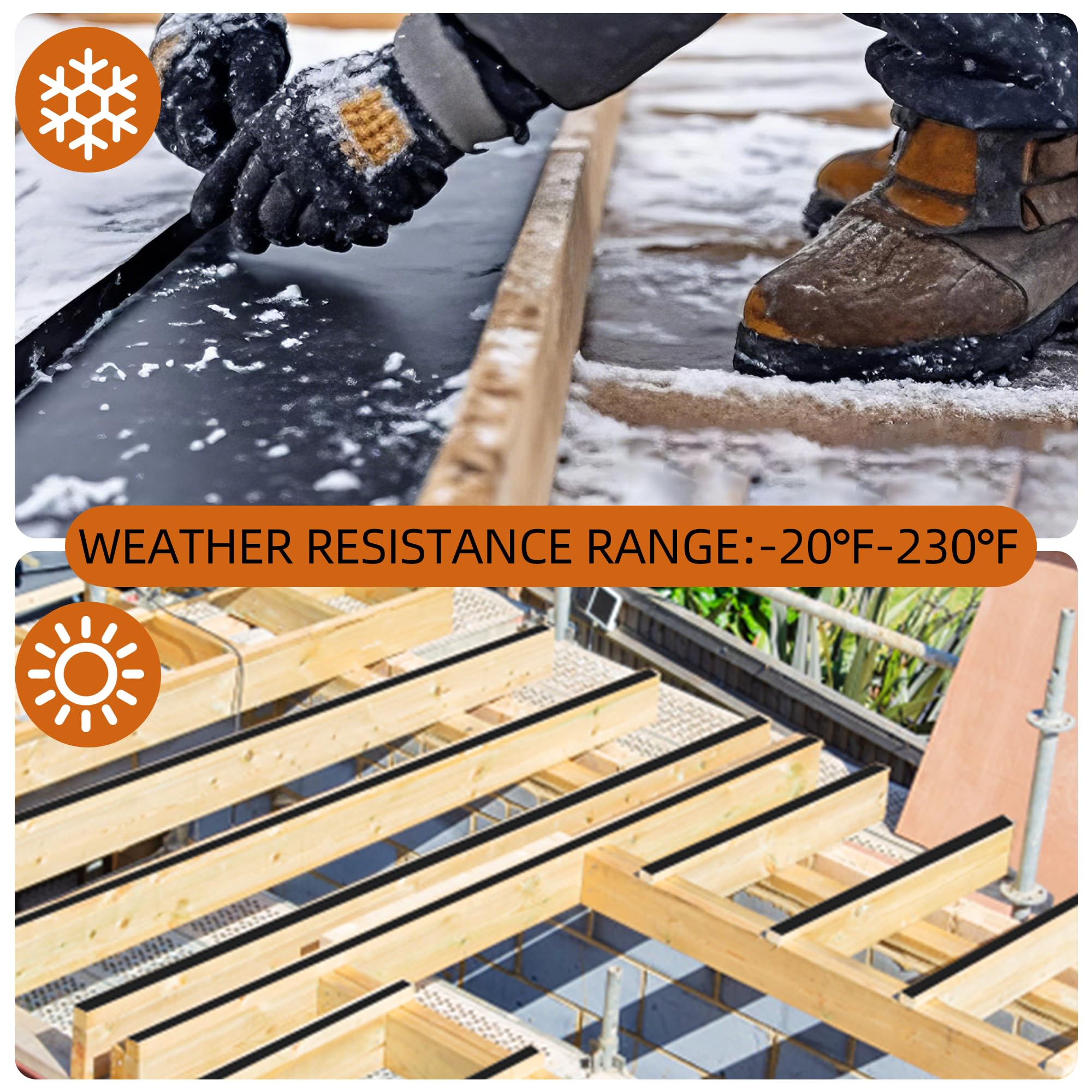 Butyl Rubber Deck Joist Tape Weather Resistant Waterproof 2 X 50 Ft. Ideal For Wood Beams Outdoor Construction 1 thumbnail image