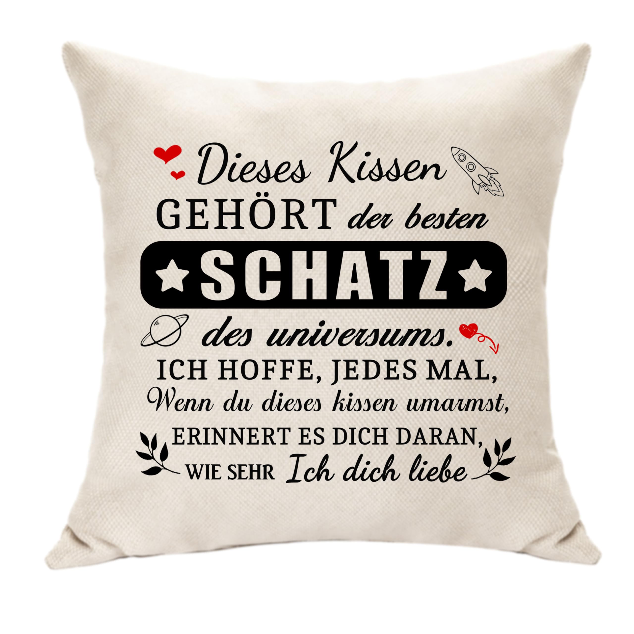 Hasodeo Original Geschenke für Frauen Freundin Ehefrau Kissenbezug Dekoration Geburtstag Paar Geschenke Jahrestag Geschenke Weihnachten Geschenke Andenken (Schatz)