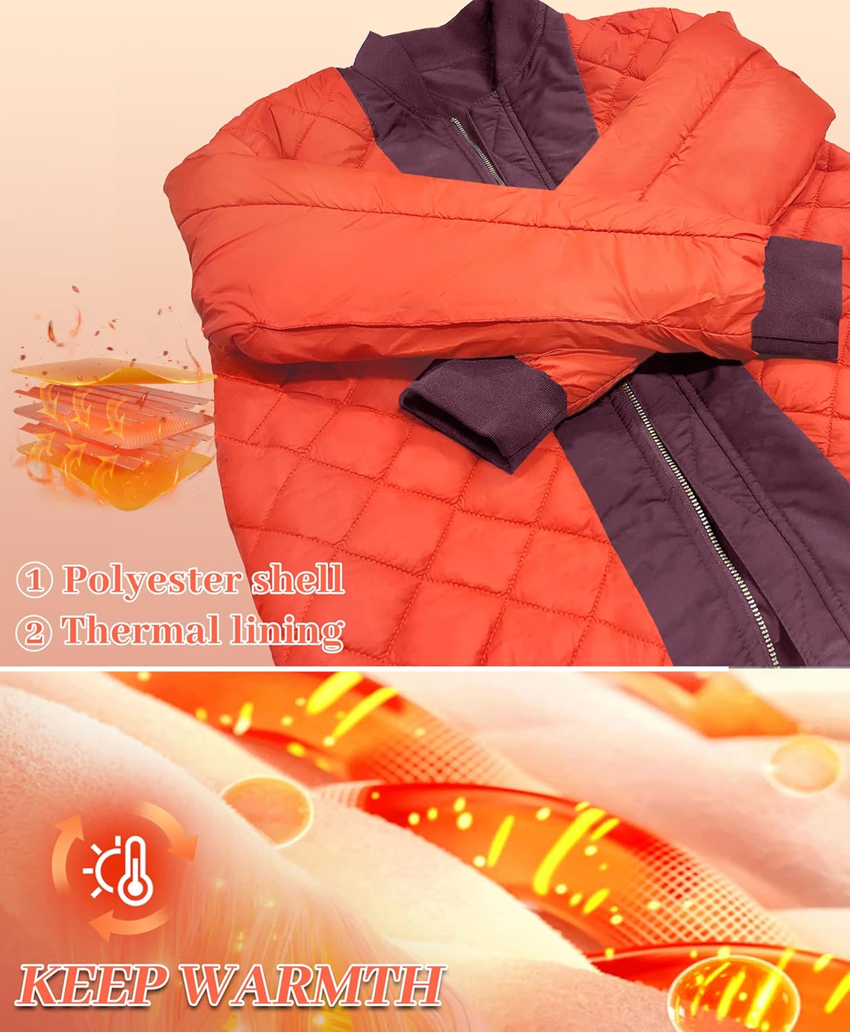 MAGNIVIT Men's Bomber Jacket Casual Fall Winter Military Jacket and Coats Outwear - Image 5