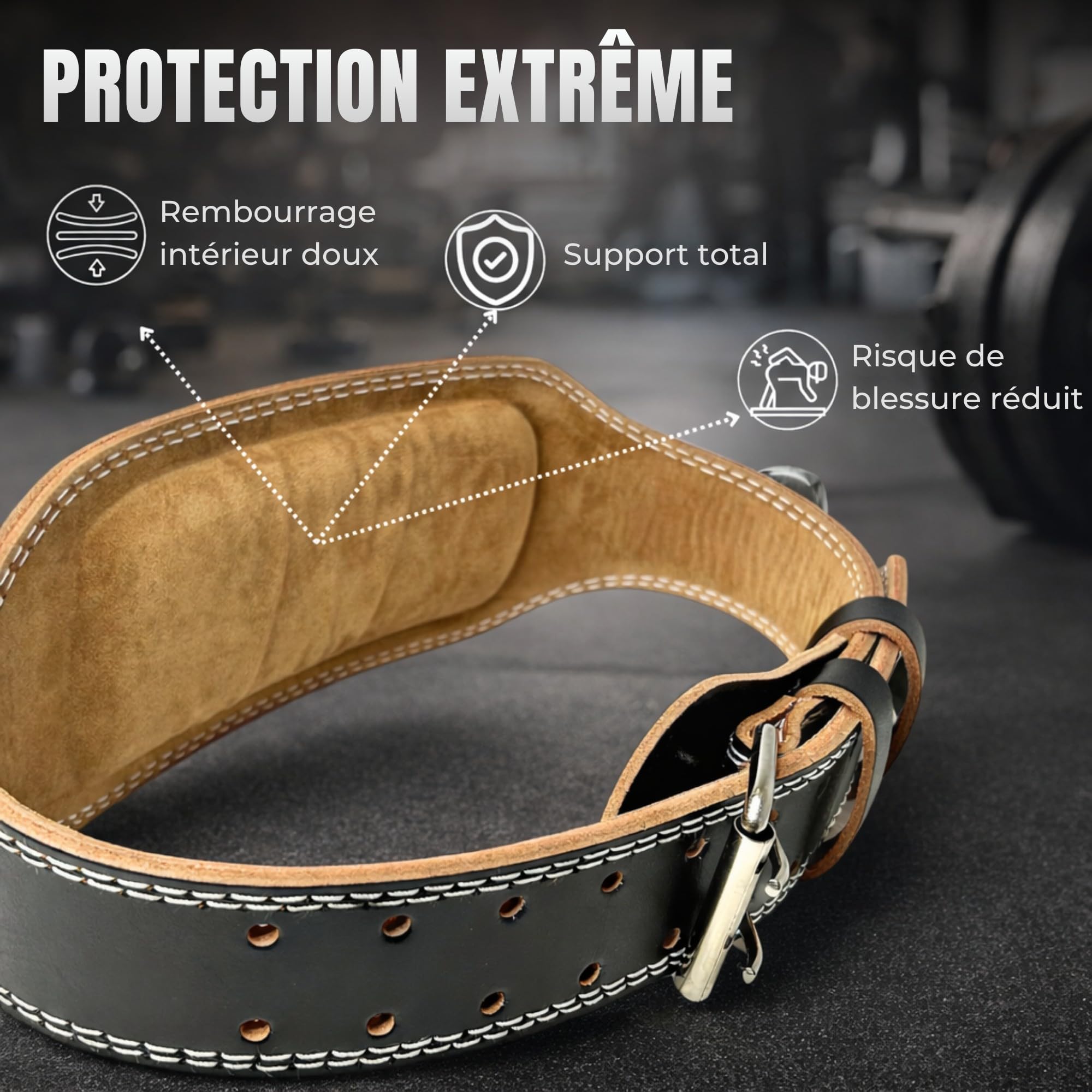 Ceinture Musculation homme femme | Ceinture de Force à levier | Ceinture Lombaire Musculation | Ceinture Haltérophilie pour Bodybuilding Entraînement crossfit Fitness