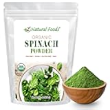 Z Natural Foods Organic Spinach Powder - 100% Pure & Nutrient-Dense Dried Raw Spinach Leaves for Immune & Energy Boost - Fresh Powdered Vegetable, Supports Eye & Heart Health, Vegan, 1 lb
