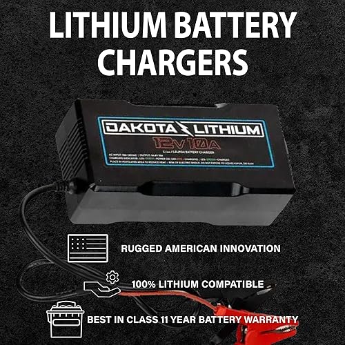 Miniatura 5 de Dakota Lithium - Cargador de batería de ciclo profundo LiFePO4 de 12 V y 10 amperios - Óptimo para cargar rápidamente baterías más grandes, funciona