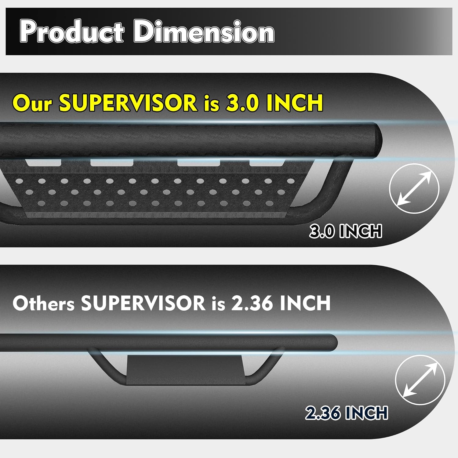 2-Stairs Running Boards Compatible with 2018-2026 Jeep Wrangler JL 4 Doors,7.6" D Side Steps,Heavy-Duty Steel Carbon Steel Nerf Bars, Non-Slip Powder Coated Surface, 700 lbs Load Capacity
