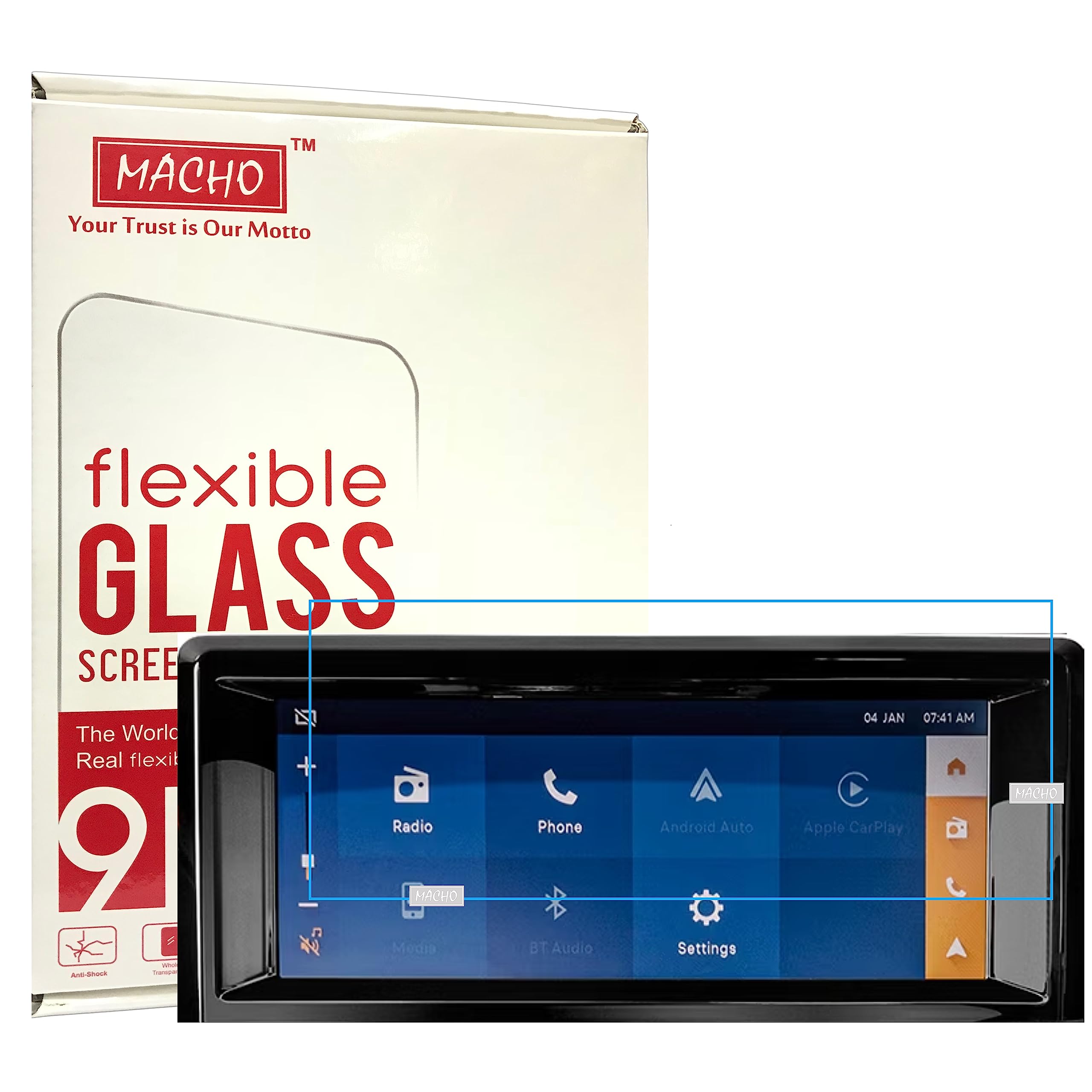 Macho Unbreakable Glossy Clear Screen Protector Screen Guard Tempered Glass Suitable for Car Citroen C3 10.25-inch (Crystal Clear) (B0CB8WHX2M) Amazon Price History, Amazon Price Tracker