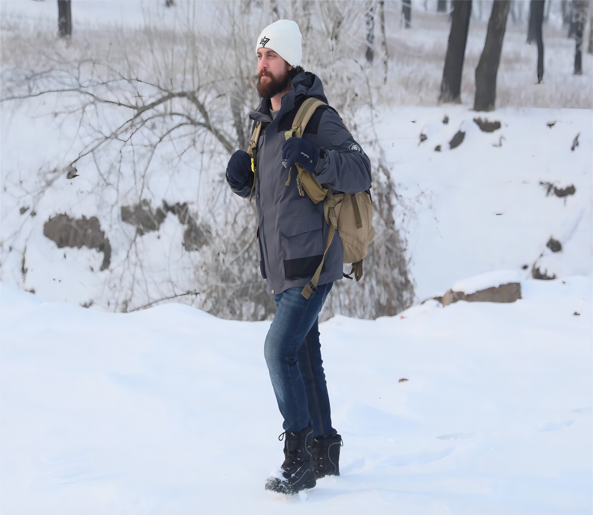 Amazon.com | ROCKMARK Men's Winter Snow Boots, Warm Mid Calf