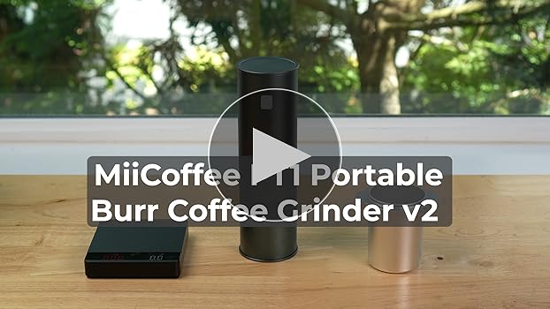miiCoffee PT1 ポータブルコーヒーグラインダーとタムパーとマット MiiCoffee PT1 Portable Electric Coffee Grinder
