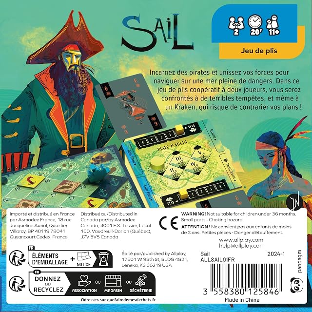 Foto 3 de 5 de Asmodee Allplay - Sail - Juegos de Mesa - Juegos de Cartas - Juego de plegares cooperativo a Partir de 11 años