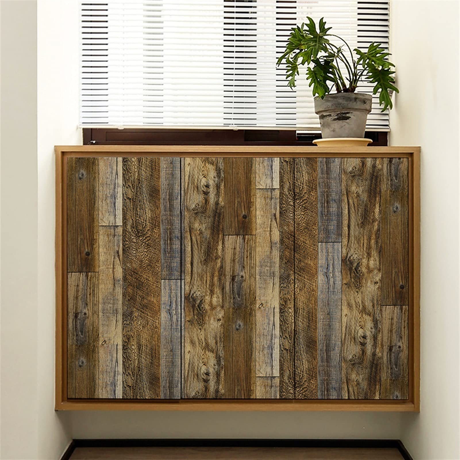 Stickers muraux Stickers muraux 3D auto-adhésifs Stickers en bois de grain de bois Meubles Meubles muraux salon Chambre à coucher Murs Décoration Fonds d'écran ​Autocollant Papier Peint