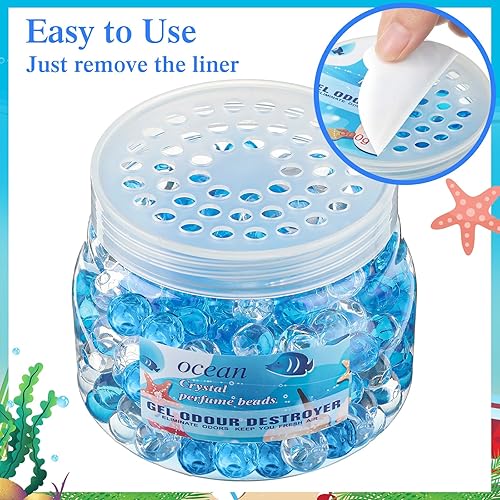 Miniatura 2 de Timgle Paquete de 12 cuentas de gel eliminador de olores a granel de 10 onzas para el hogar, baños, automóviles, barcos y áreas de mascotas (aroma a