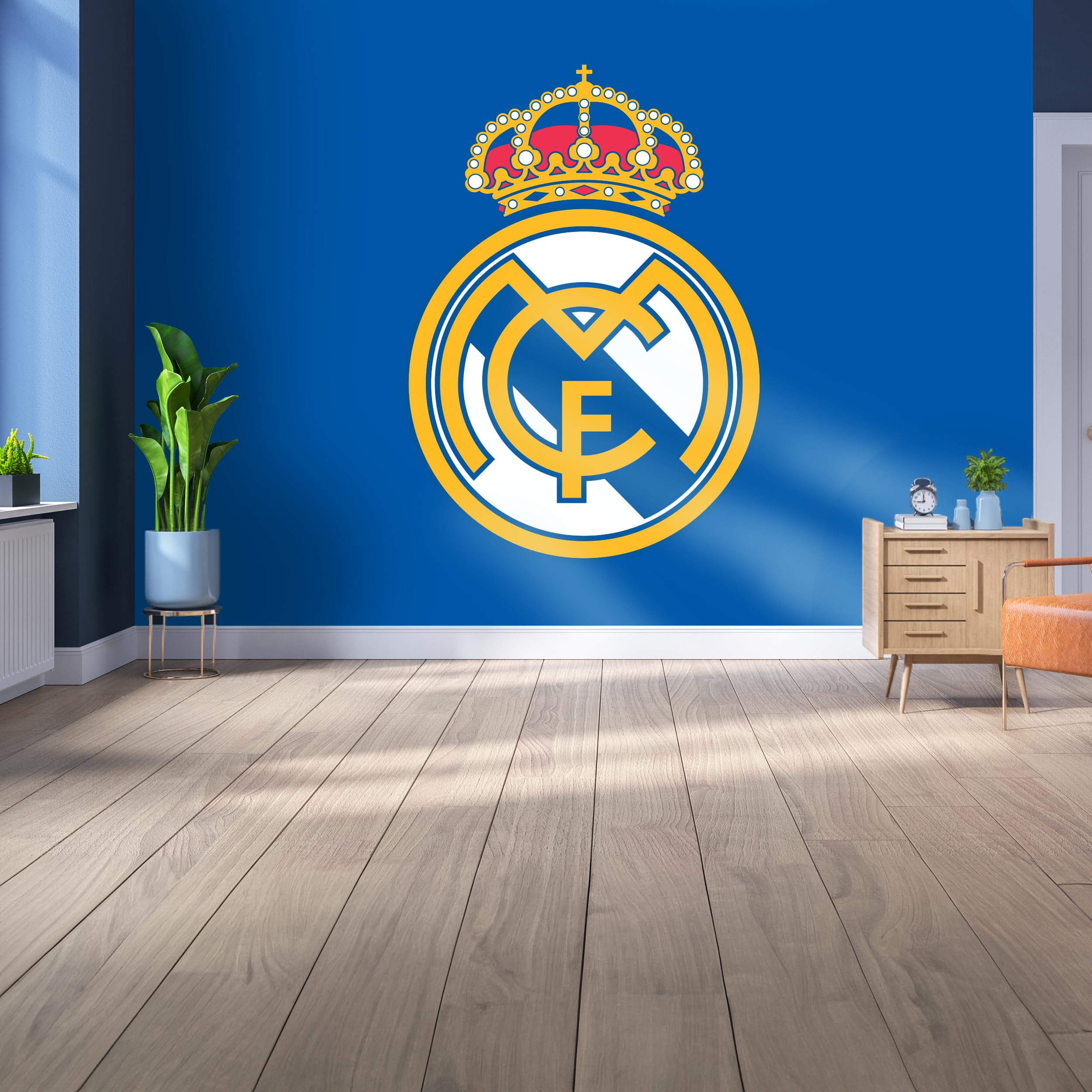 Tenture Murale Real Madrid - Taille Disponible 101x139 Cm à 149x266 Cm - Impression HD Sur Polyester - Décoration Chambre, Dortoir