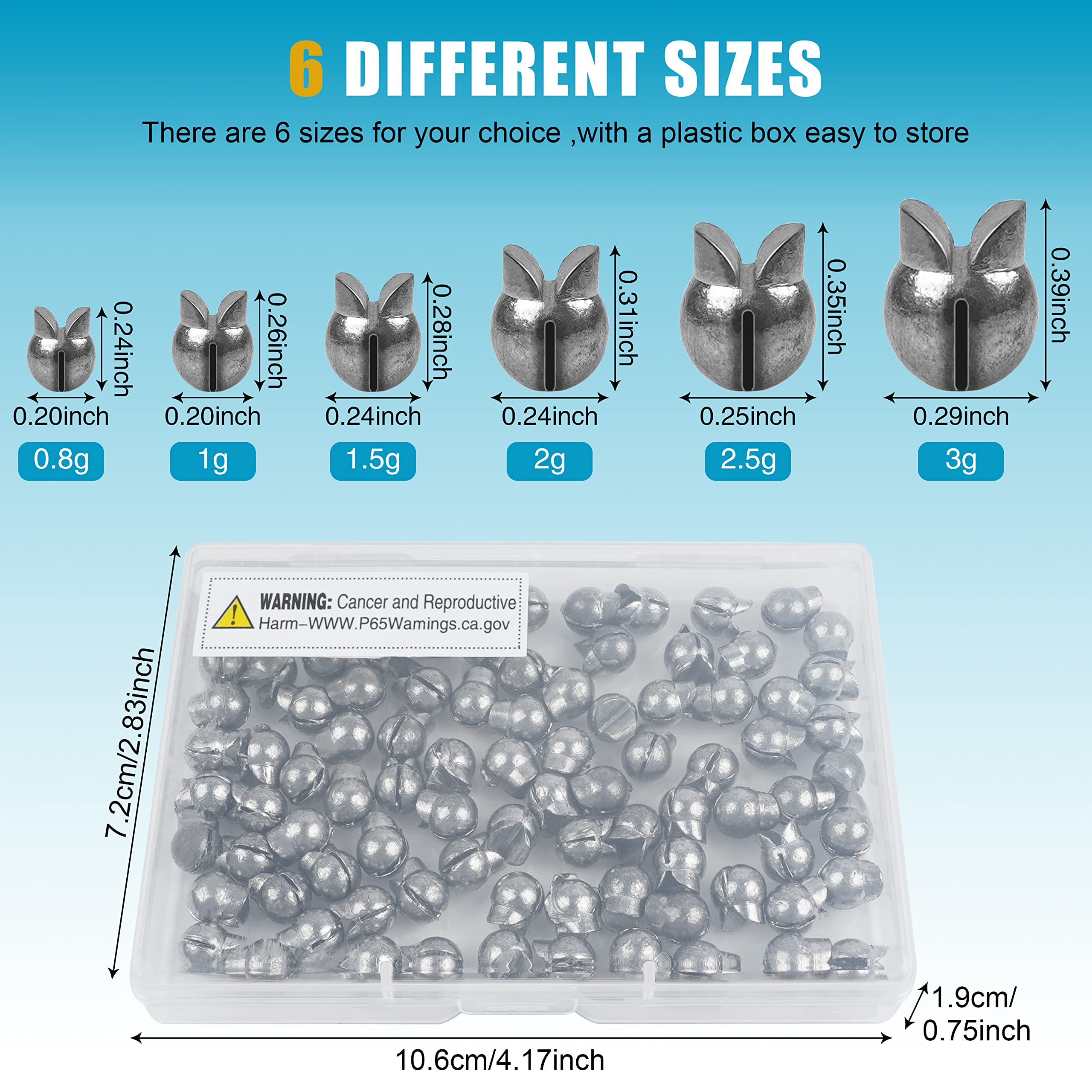 100pcs Split Shot Fishing Weights Removable Round Fishing Weights Sinkers Clip On Split Shot Weights Fly Fishing Line Sinkers for Freshwater Saltwater