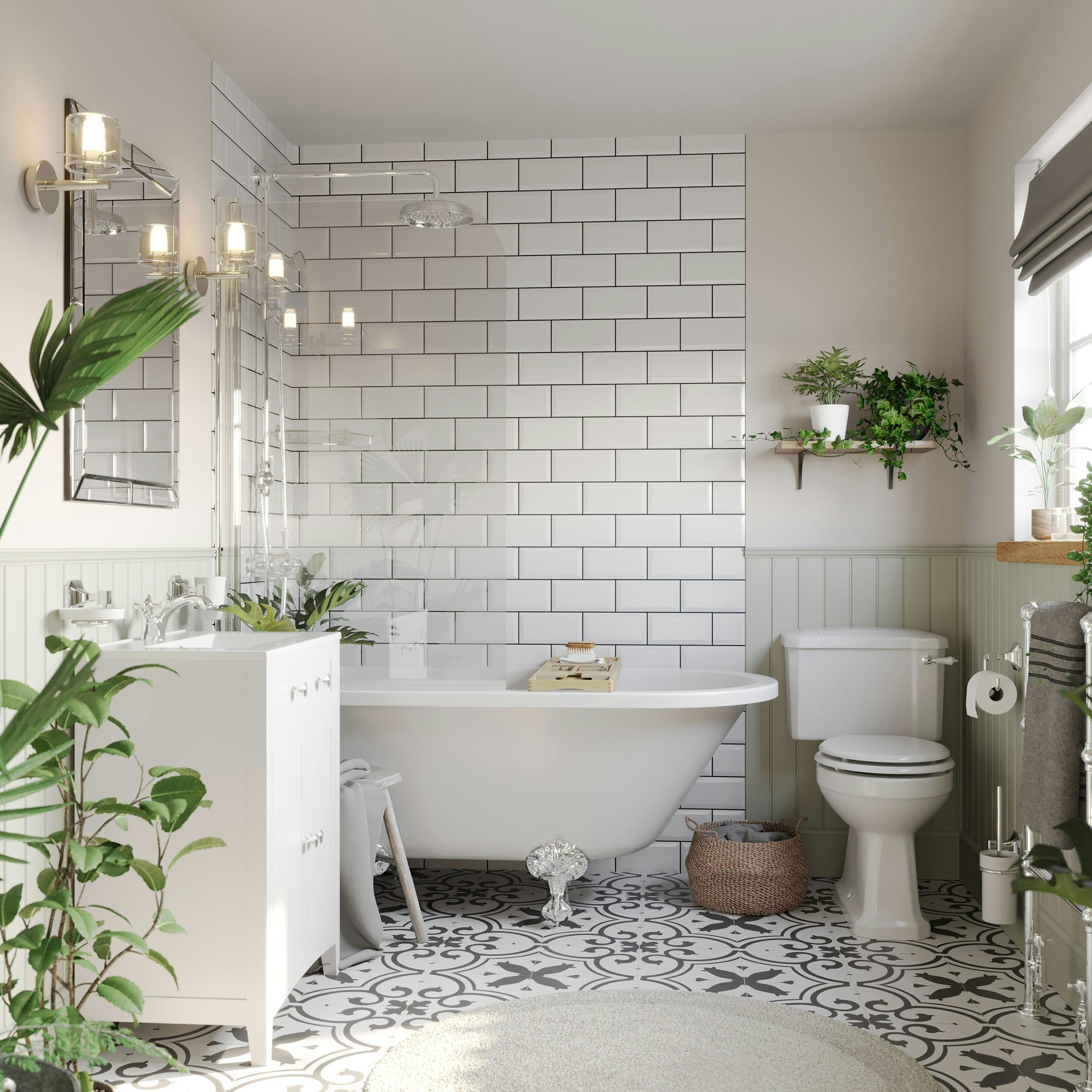 Buy The Bath Co. Camberley freestanding shower bath 1500 x 780 with