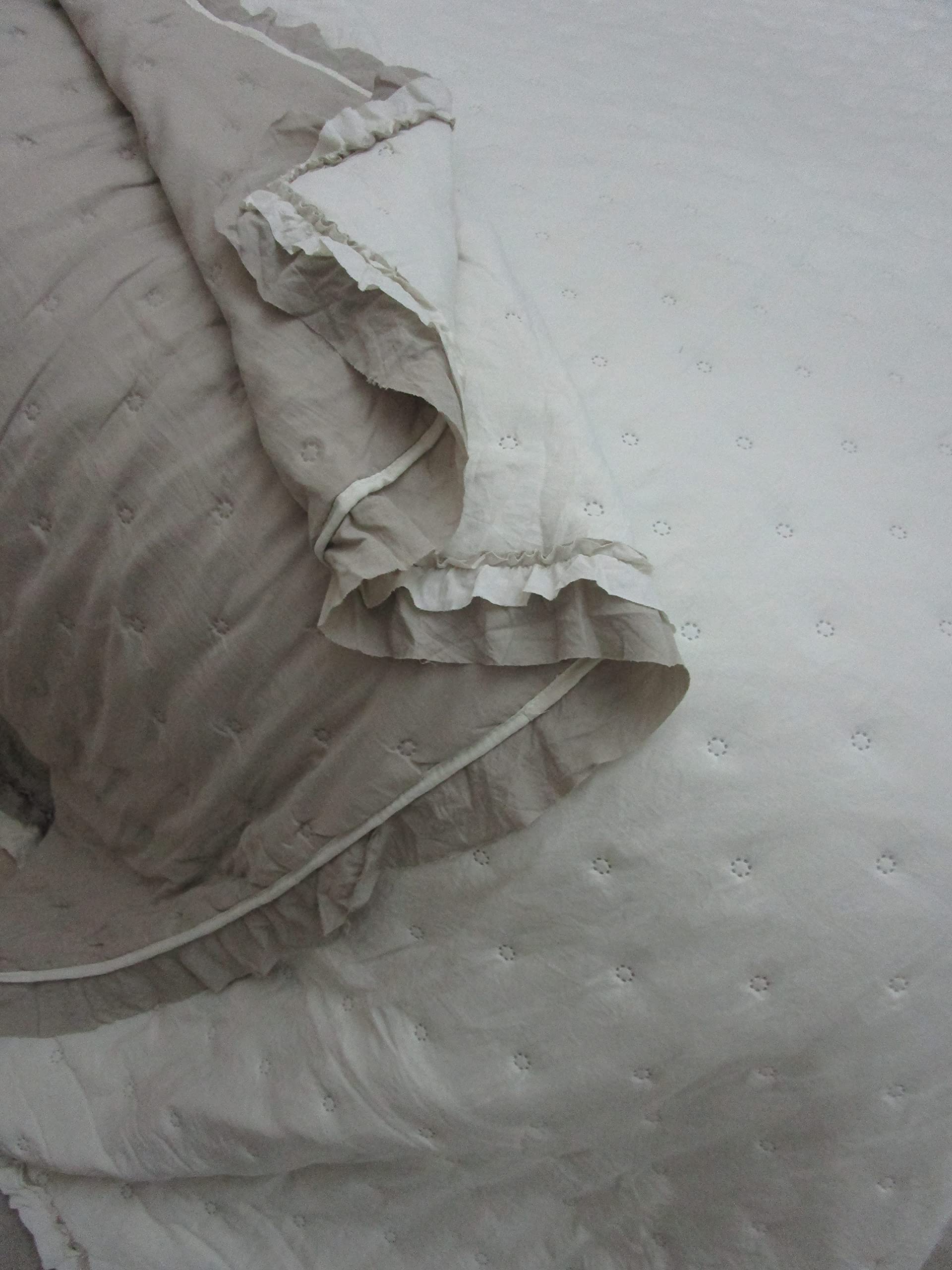 Trapunta Matrimoniale Primavera-estate | In Microfibra, Misura 265x270 Cm, Colore Beige