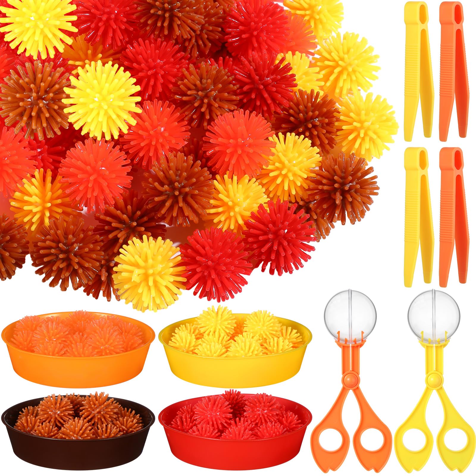 Leitee 71 Pcs Sensory Bin Filler,Orange,Autumn