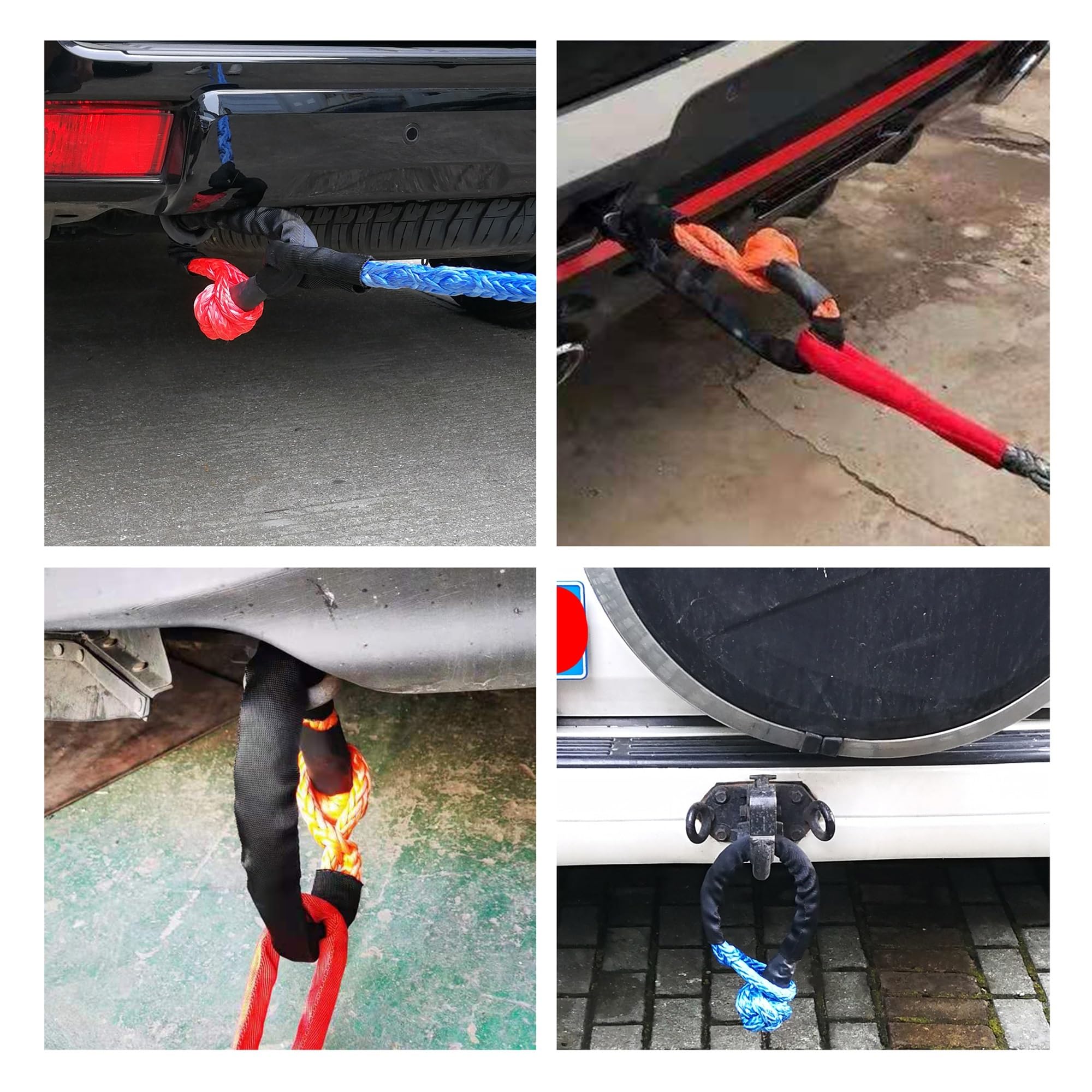 Kit fune sintetica per verricello Miglior grillo sportivo morbido 12 mm x 60 cm (1 pezzo) – 40.000 libbre. Massimo. Corda di recupero con grillo morbido e resistente con maniche for SUV ATV(14mmx60cm