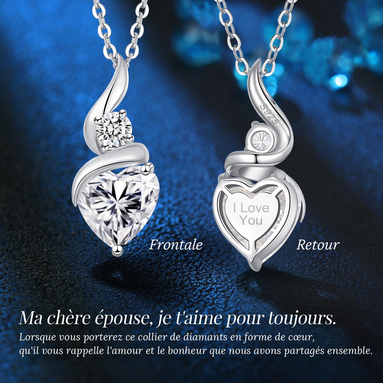 LOUISA SECRET Infinity Necklaces for Women 925 Silver Birthstone Pendant