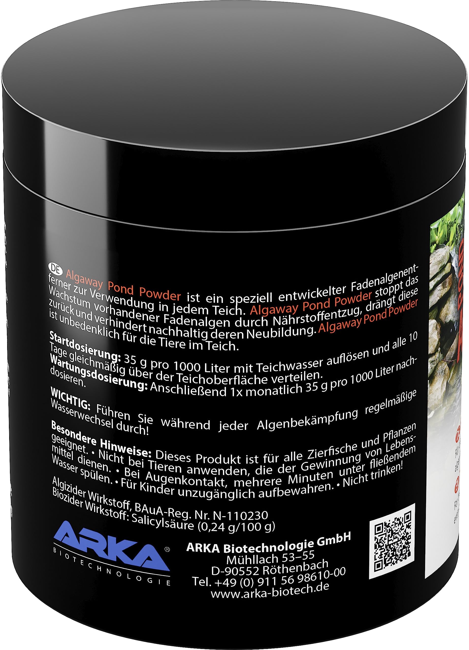 Thread Algae Remover for Ponds, ARKA AlgAway Powder 250 g, eco-friendly algae control for garden ponds, prevents regrowth - Image 2